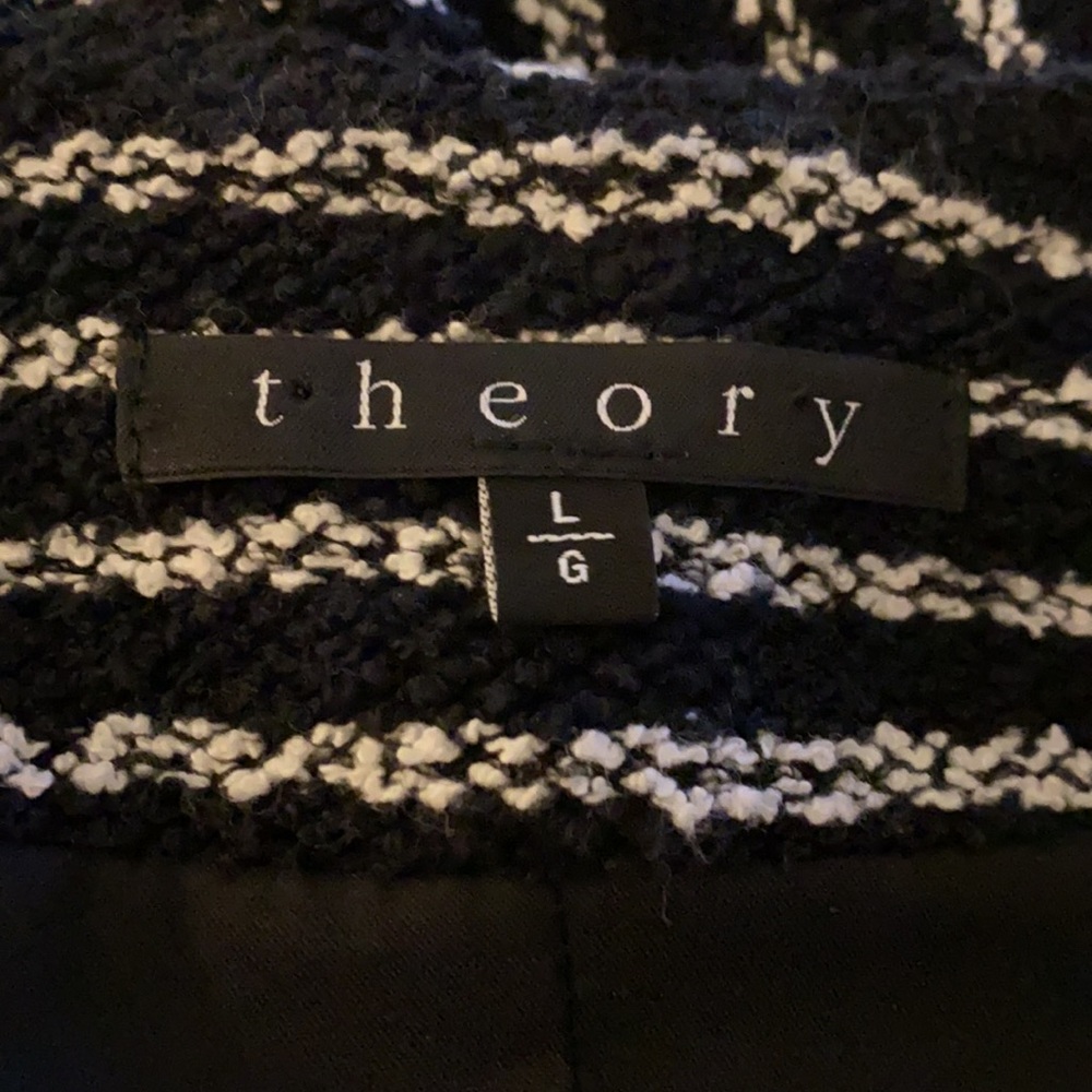 Theory Blazer Tweed Striped size L - Picture 4 of 6
